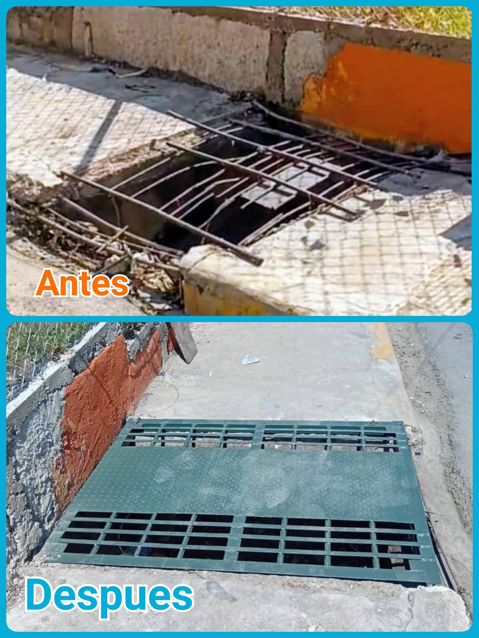 En este momento Alcaldía de Imbert repara la Rampa en la Calle Hnas. Mirabal, Frente al Hotel Celia.